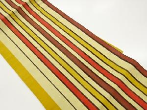 手織り紬縞模様名古屋帯